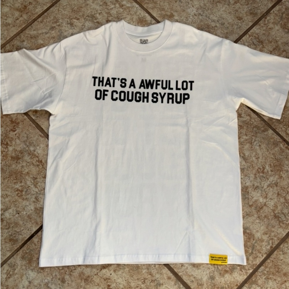 White Short Sleeve Tee with Bold Graphic